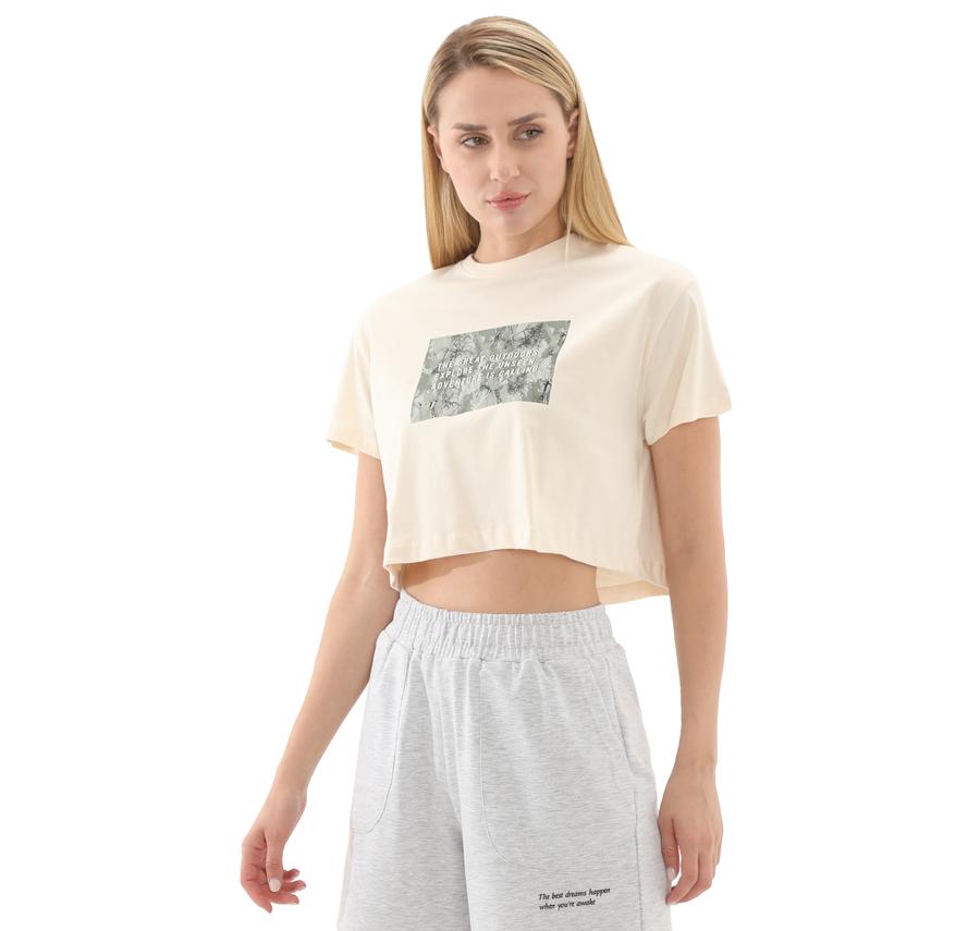 Lumberjack 5M Wl Rena 11Outss25105 5Fx Kadın T-Shirt Krem Lumberjack 5M Wl Rena 11Outss25105 5Fx Kadın T-Shirt Krem