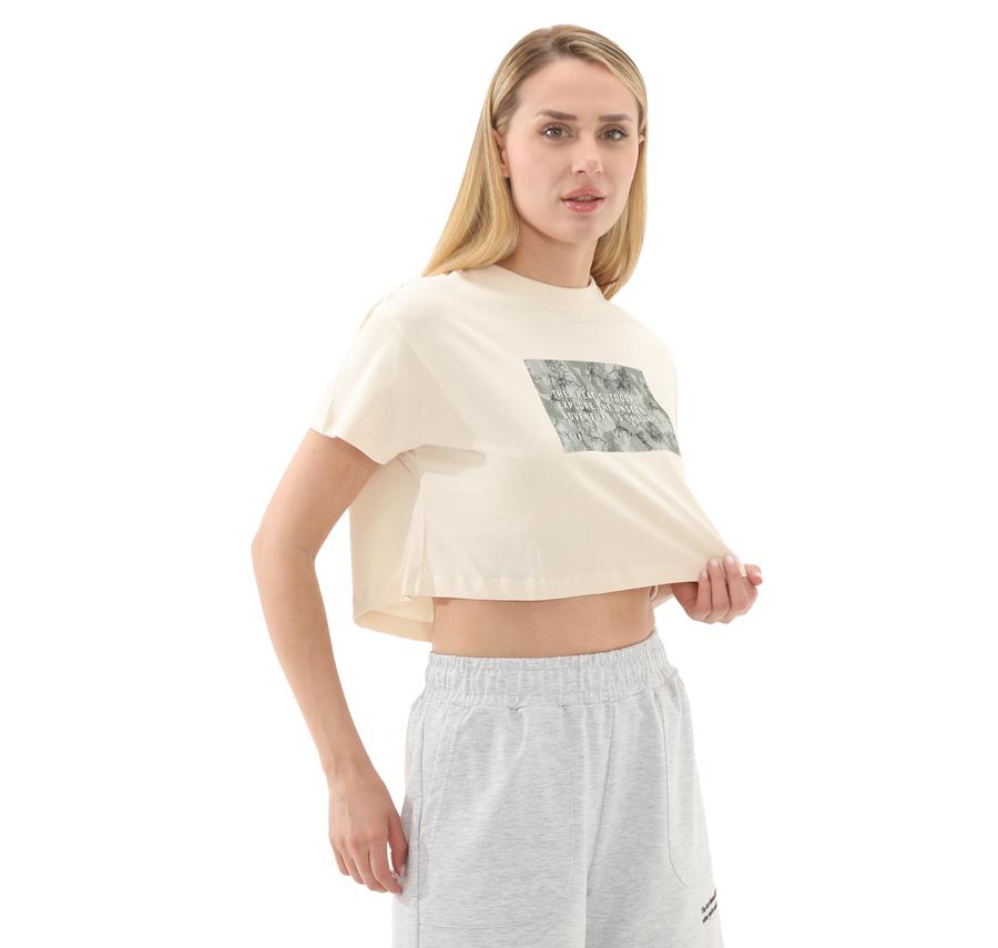 Lumberjack 5M Wl Rena 11Outss25105 5Fx Kadın T-Shirt Krem Lumberjack 5M Wl Rena 11Outss25105 5Fx Kadın T-Shirt Krem
