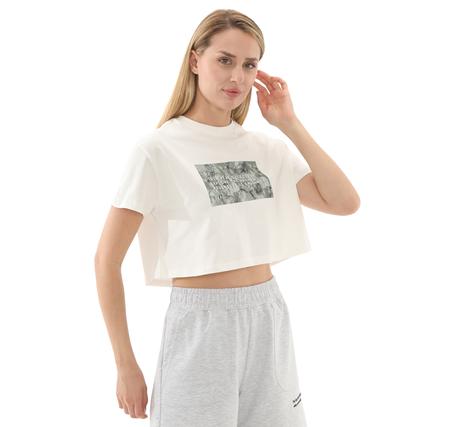 Lumberjack 5M Wl Rena 11Outss25105 5Fx Kadın T-Shirt Beyaz