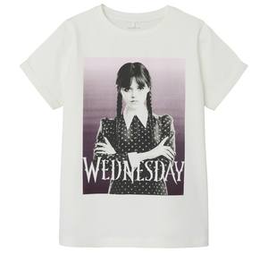 Name It Nkfjax Wednesday Ss Top Box Noos Sky Çocuk T-Shirt Beyaz