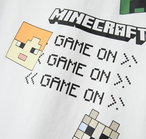 Name It Nkmjafar Mınecraft Nreg Ss Top Box Bfu Çocuk T-Shirt Beyaz