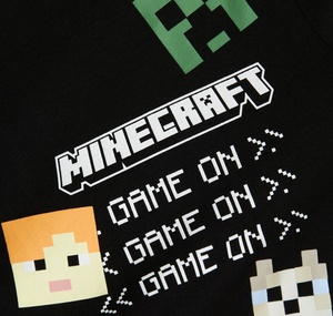 Name It Nkmjafar Mınecraft Nreg Ss Top Box Bfu Çocuk T-Shirt Siyah