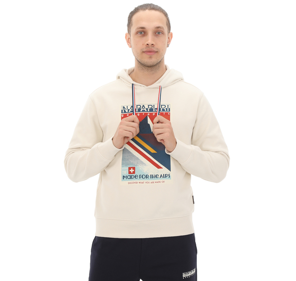 Napapijri B-Portalet H Erkek Sweatshirt Beyaz Napapijri B-Portalet H Erkek Sweatshirt Beyaz