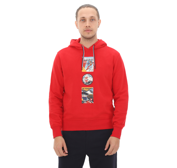 Napapijri B-Portalet H Erkek Sweatshirt Kırmızı Napapijri B-Portalet H Erkek Sweatshirt Kırmızı