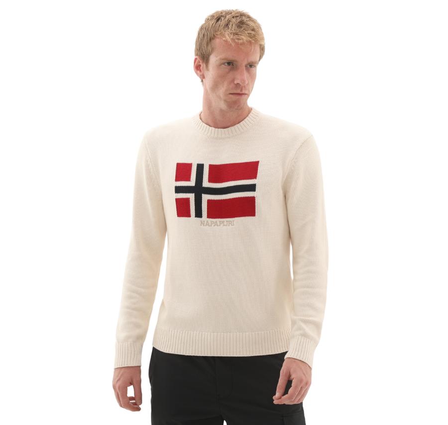 Napapijri D-Mura C Erkek Sweatshirt Krem Napapijri D-Mura C Erkek Sweatshirt Krem