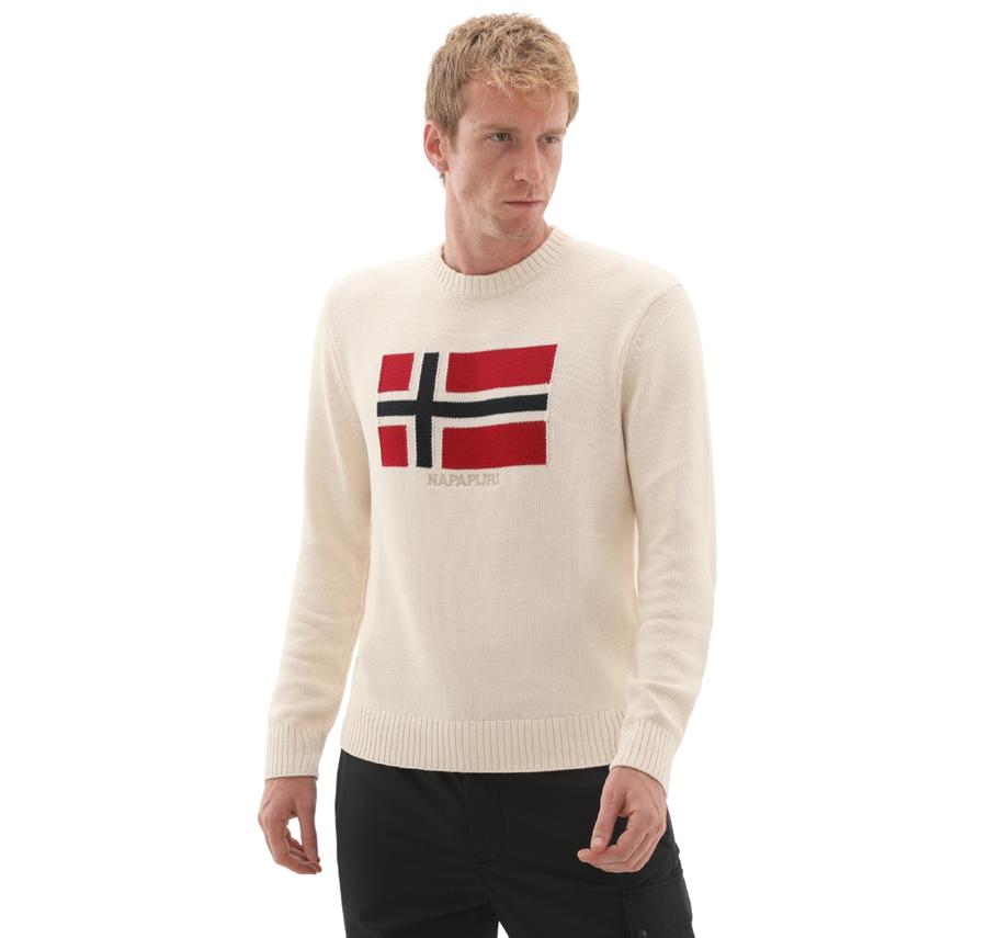Napapijri D-Mura C Erkek Sweatshirt Krem Napapijri D-Mura C Erkek Sweatshirt Krem