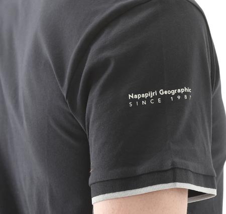 Napapijri E-Badge Sum Erkek T-Shirt Siyah