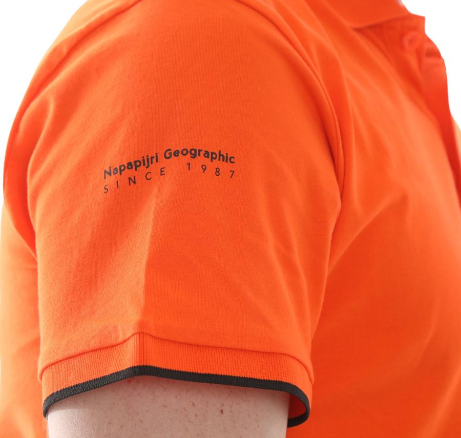 Napapijri E-Badge Sum Erkek T-Shirt Turuncu Napapijri E-Badge Sum Erkek T-Shirt Turuncu