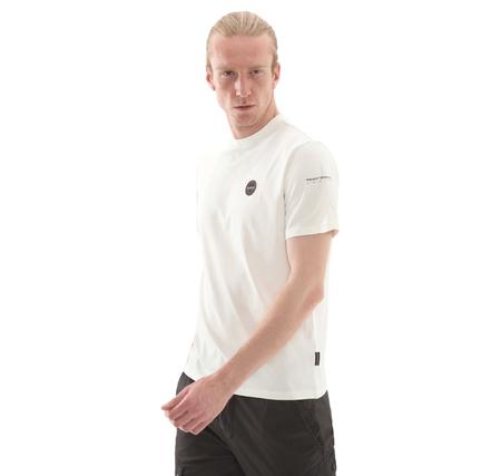 Napapijri S-Badge Ss Erkek T-Shirt Beyaz