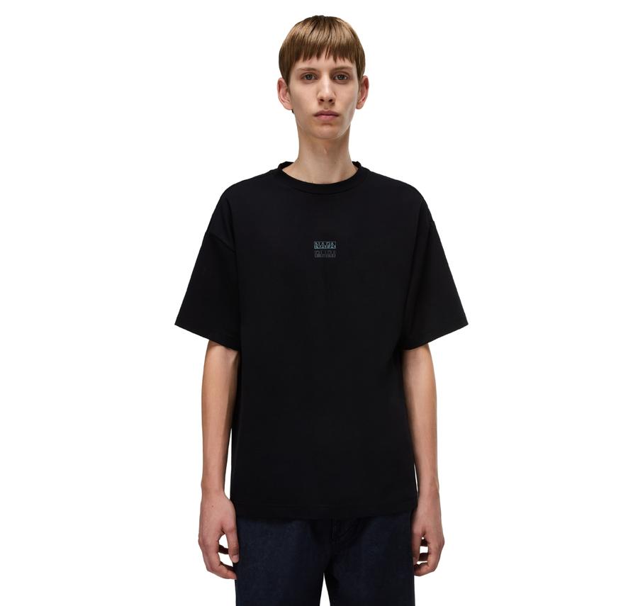 Napapijri S-Elevated Logo Ss Erkek T-Shirt Siyah Napapijri S-Elevated Logo Ss Erkek T-Shirt Siyah