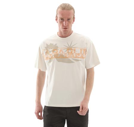 Napapijri S-Fıora Ss Erkek T-Shirt Beyaz