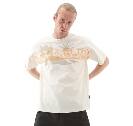 Napapijri S-Fıora Ss Erkek T-Shirt Beyaz