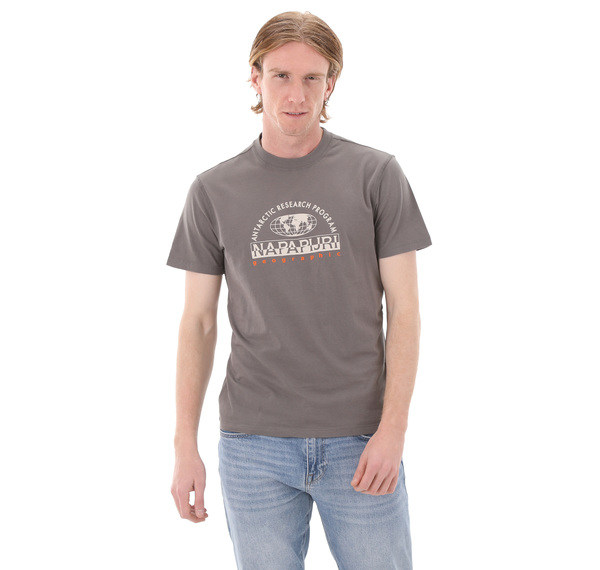 Napapijri S-Macas Ss Erkek T-Shirt Antrasit