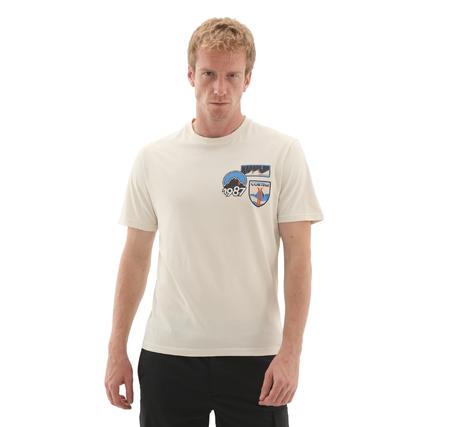 Napapijri S-Montepıana Ss Erkek T-Shirt Krem Napapijri S-Montepıana Ss Erkek T-Shirt Krem