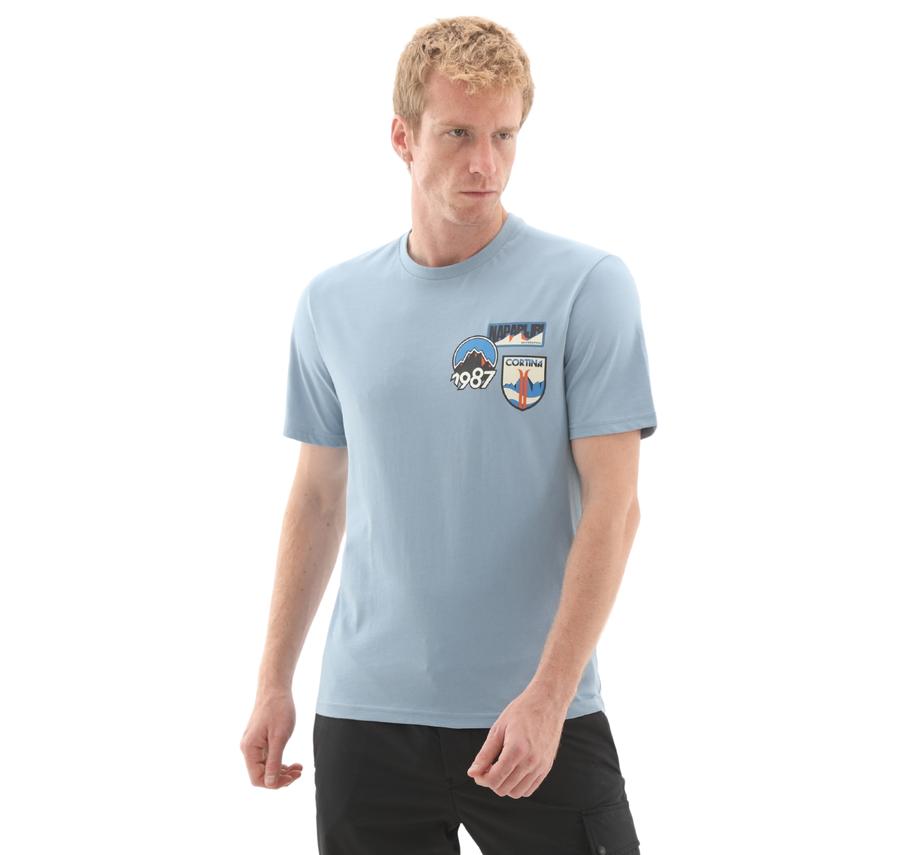 Napapijri S-Montepıana Ss Erkek T-Shirt Mavi Napapijri S-Montepıana Ss Erkek T-Shirt Mavi