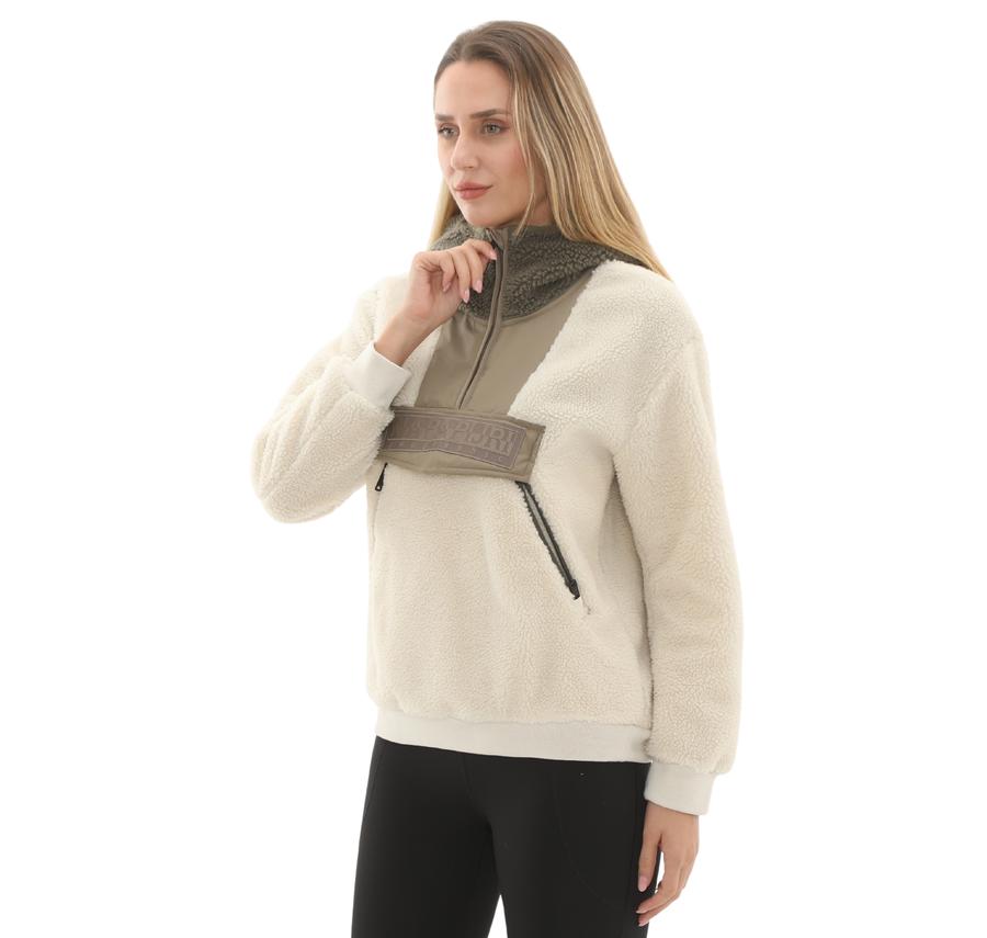 Napapijri T-Selıne Hzh W Kadın Sweatshirt Krem Napapijri T-Selıne Hzh W Kadın Sweatshirt Krem