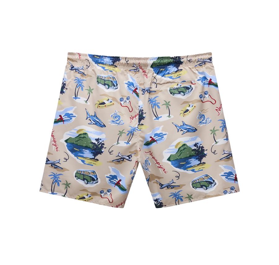 Napapijri V-Elıor Aop Erkek Şort Ve Kapri Krem Napapijri V-Elıor Aop Erkek Şort Ve Kapri Krem