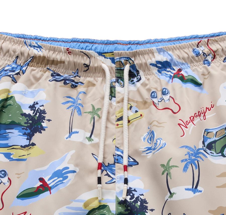 Napapijri V-Elıor Aop Erkek Şort Ve Kapri Krem Napapijri V-Elıor Aop Erkek Şort Ve Kapri Krem