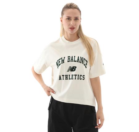 New Balance 1402 Kadın T-Shirt Beyaz