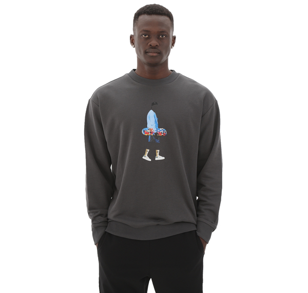 New Balance Mnc3410 Erkek Sweatshirt Antrasit New Balance Mnc3410 Erkek Sweatshirt Antrasit