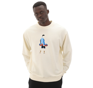 New Balance Mnc3410 Erkek Sweatshirt Beyaz