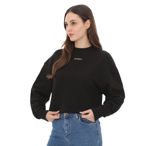 New Balance Wnc3419 Kadın Sweatshirt Siyah