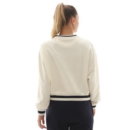 New Balance Wnc3501 Kadın Sweatshirt Beyaz New Balance Wnc3501 Kadın Sweatshirt Beyaz