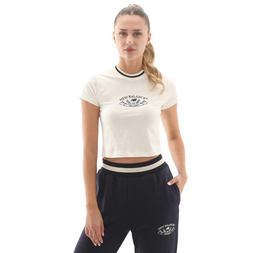 New Balance Wnt3501 Kadın T-Shirt Beyaz New Balance Wnt3501 Kadın T-Shirt Beyaz