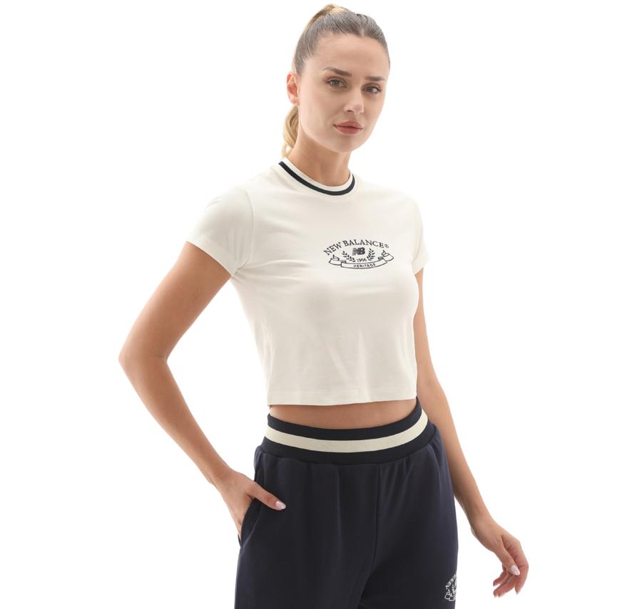 New Balance Wnt3501 Kadın T-Shirt Beyaz New Balance Wnt3501 Kadın T-Shirt Beyaz
