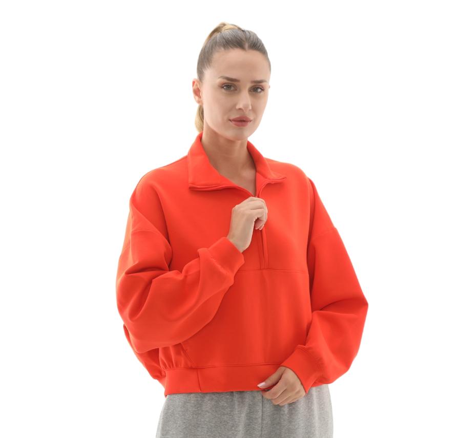 Nike 24.7 Impossiblysoft Kadın Sweatshirt Turuncu Nike 24.7 Impossiblysoft Kadın Sweatshirt Turuncu