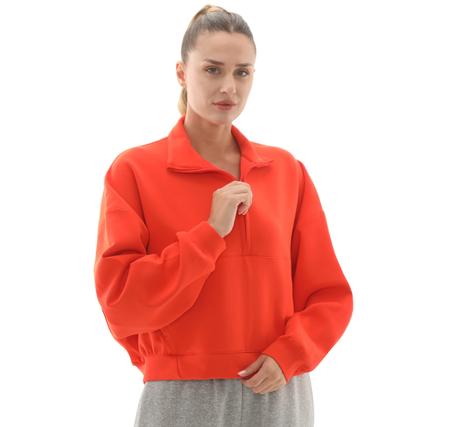 Nike 24.7 Impossiblysoft Kadın Sweatshirt Turuncu