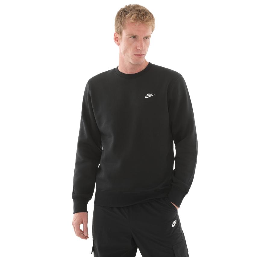 Nike Club Erkek Sweatshirt Siyah Nike Club Erkek Sweatshirt Siyah