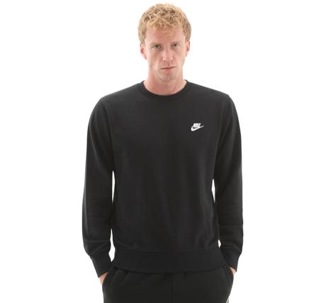 Nike Club Erkek Sweatshirt Siyah Nike Club Erkek Sweatshirt Siyah