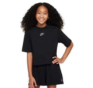 Nike G Nsw Ss Top Jsy Lbr Çocuk T-Shirt Siyah