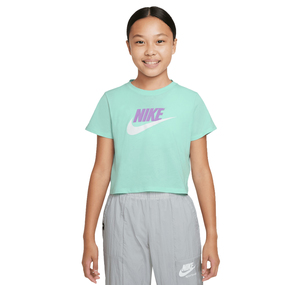 Nike G Nsw Tee Crop Futura Çocuk T-Shirt Turkuaz 0