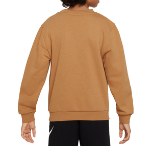 Nike K Nsw Club Ft Crew Lbr Mc Çocuk Sweatshirt Kahve