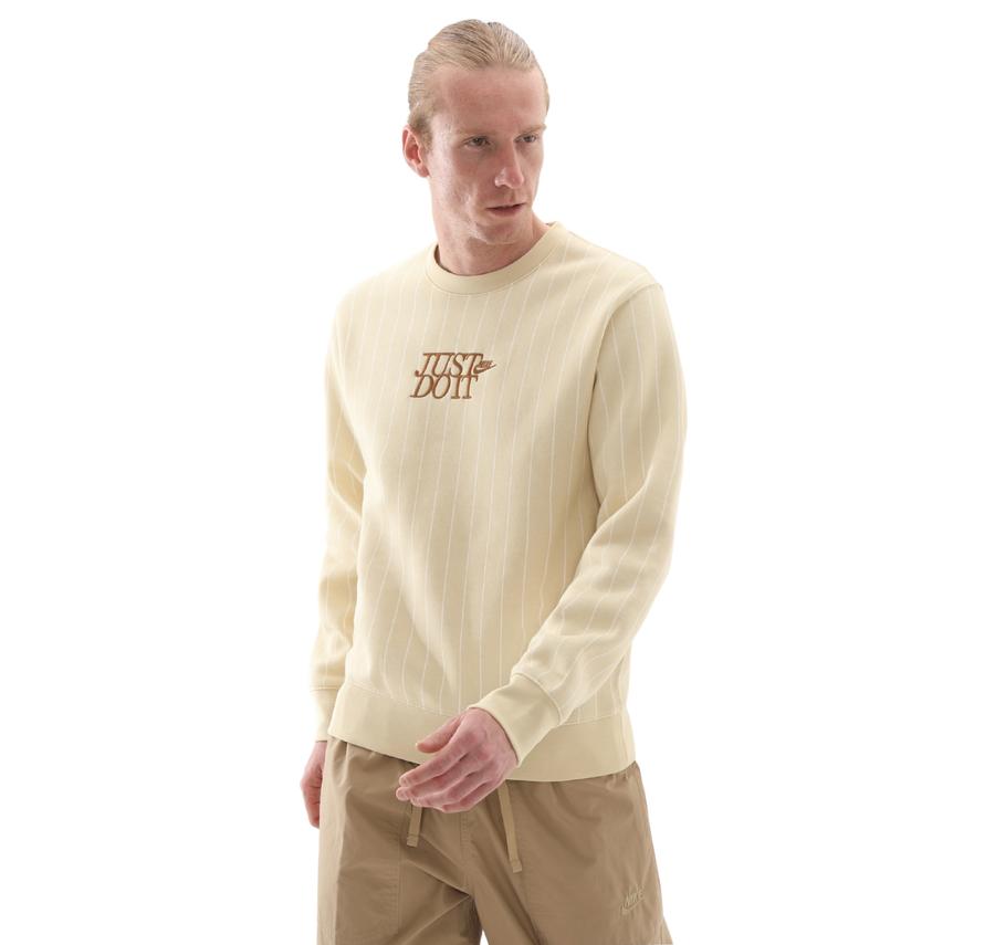 Nike M Nk Club Bb Crew Jdı Aop Erkek Sweatshirt Bej Nike M Nk Club Bb Crew Jdı Aop Erkek Sweatshirt Bej
