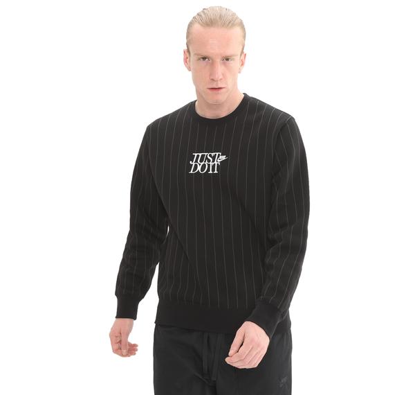 Nike M Nk Club Bb Crew Jdı Aop Erkek Sweatshirt Siyah Nike M Nk Club Bb Crew Jdı Aop Erkek Sweatshirt Siyah