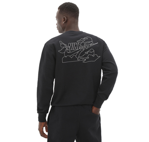 Nike M Nk Club Ft Crew Bolt Erkek Sweatshirt Siyah
