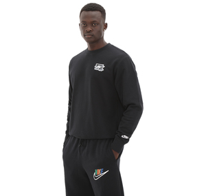 Nike M Nk Club Ft Crew Bolt Erkek Sweatshirt Siyah