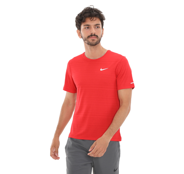 Nike M Nk Df Mıler Top Ss Erkek T-Shirt Kırmızı