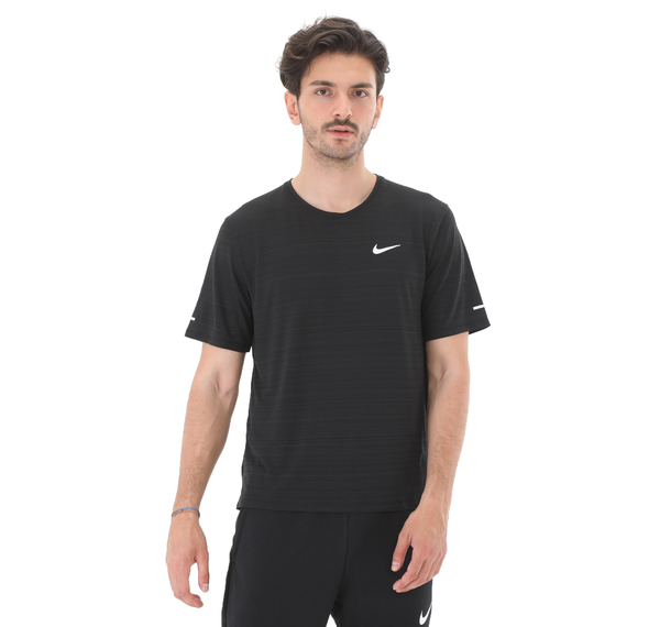 Nike M Nk Df Mıler Top Ss Erkek T-Shirt Siyah