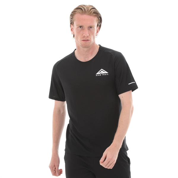 Nike M Nk Df Solar Chase Ss Top Erkek T-Shirt Siyah