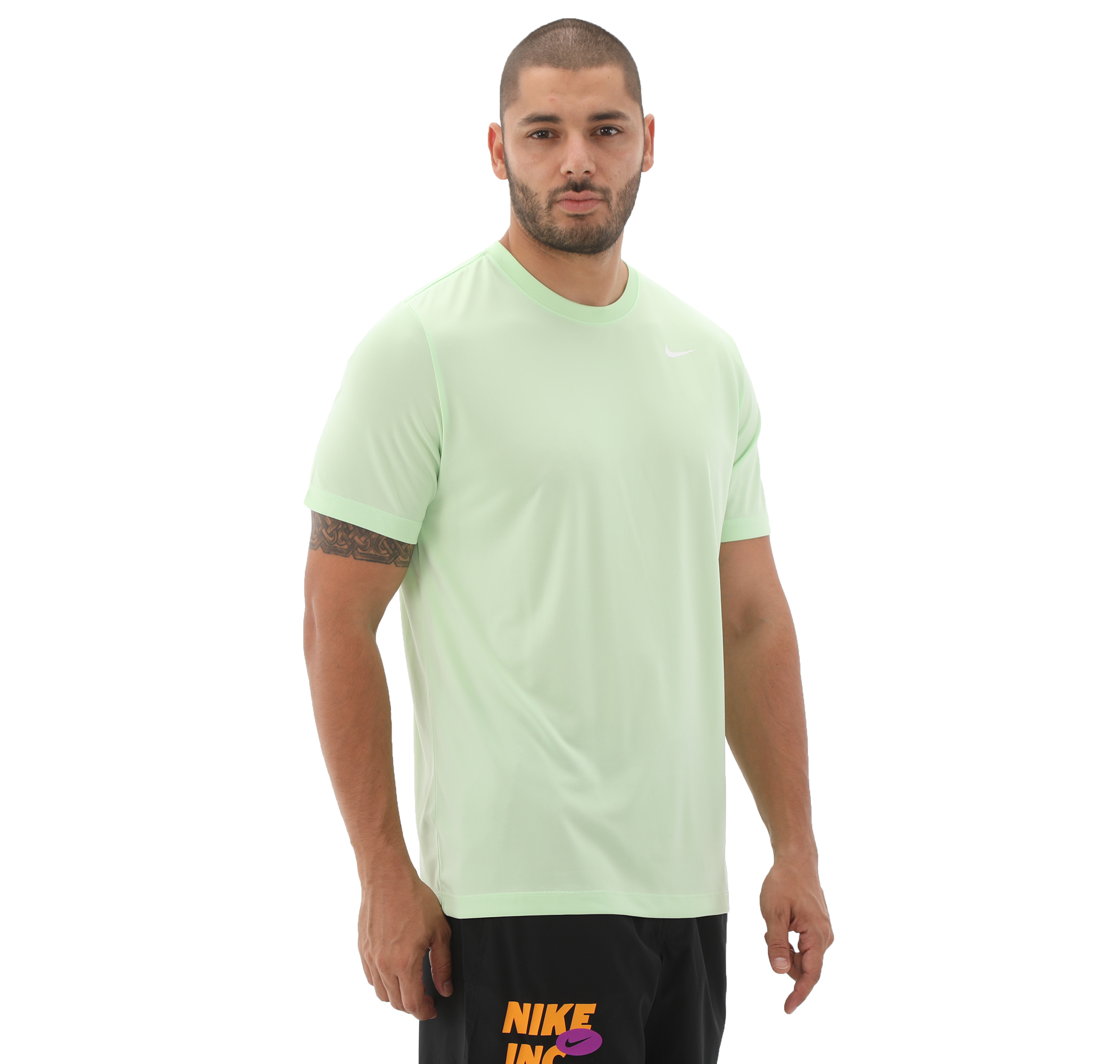 Nike M Nk Df Tee Rlgd Reset Erkek Ye il T Shirt Yal Spor