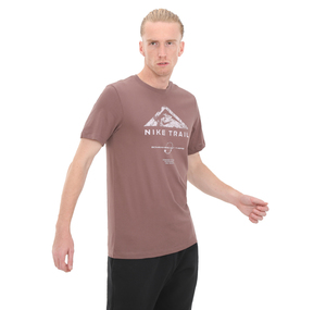 Nike M Nk Df Tee Run Traıl Erkek T-Shirt Kahve