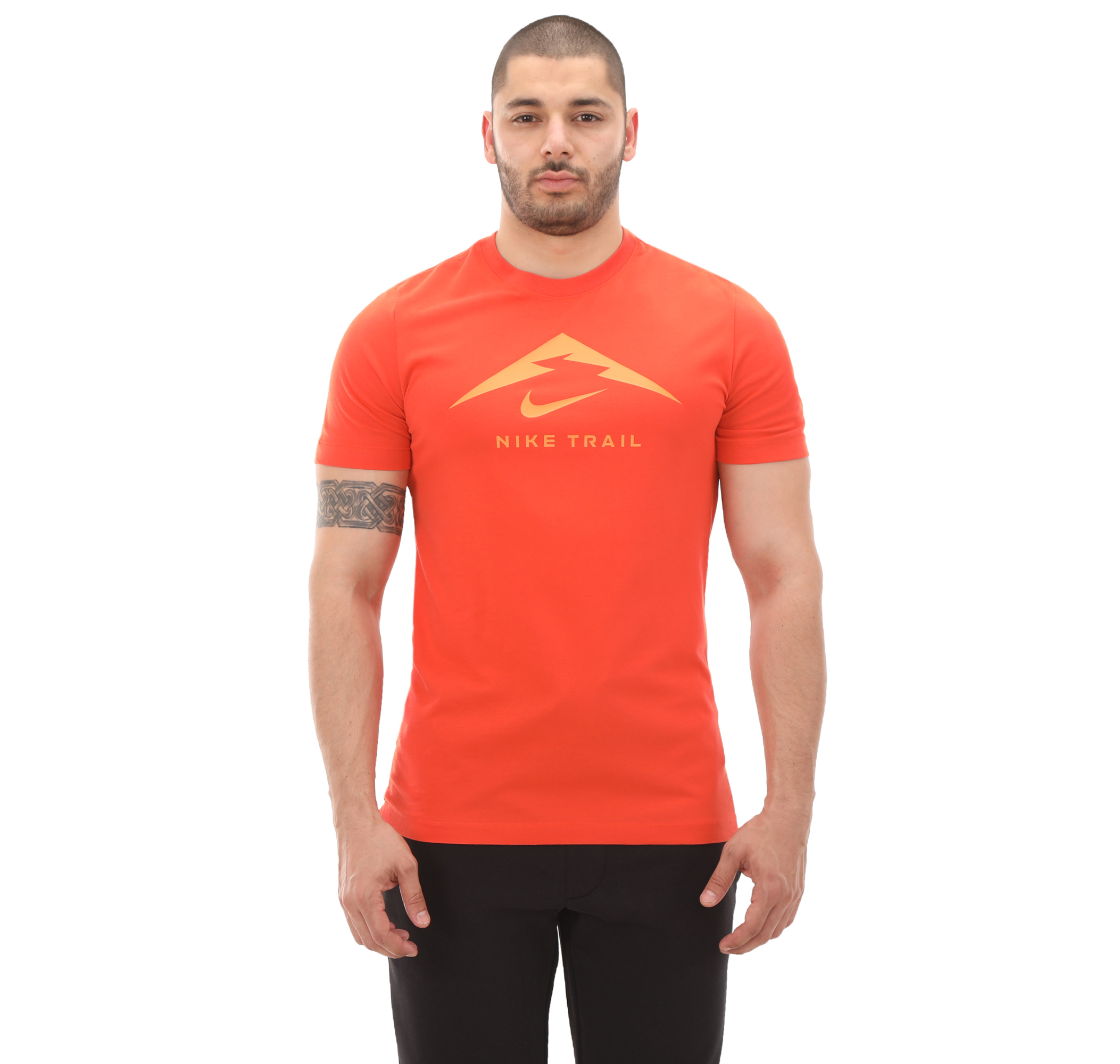 Nike M Nk Df Tee Tra l Logo Erkek Turuncu T Shirt Yal Spor