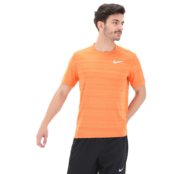 Nike M Nk Dry Mıler Top Ss Erkek T-Shirt Turuncu