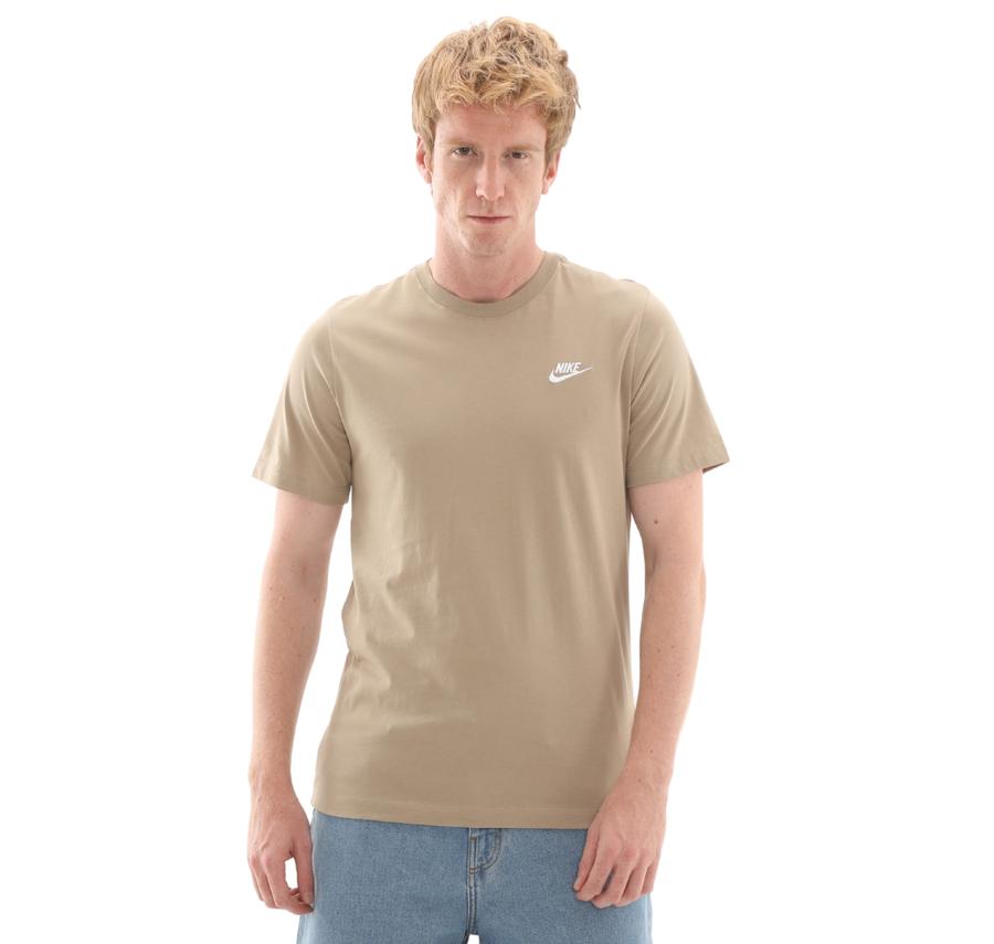 Nike M Nsw Club Tee Erkek T-Shirt Bej Nike M Nsw Club Tee Erkek T-Shirt Bej