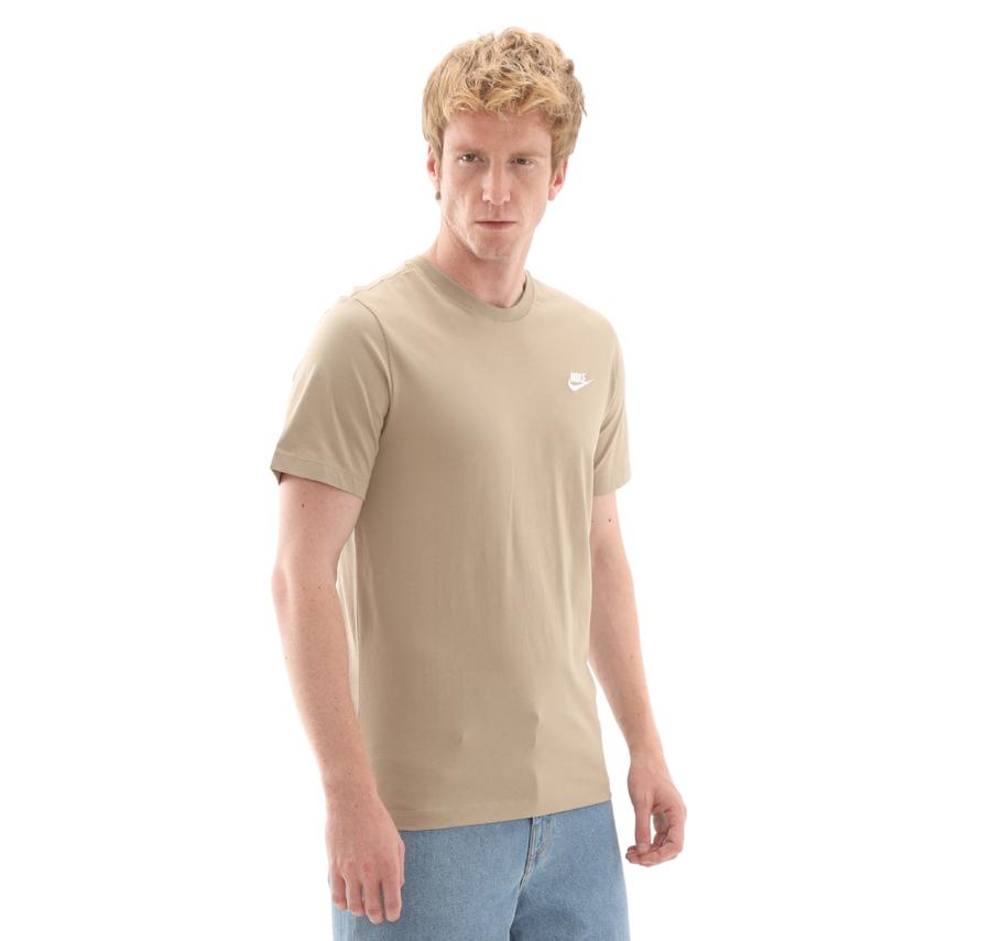 Nike M Nsw Club Tee Erkek T-Shirt Bej Nike M Nsw Club Tee Erkek T-Shirt Bej