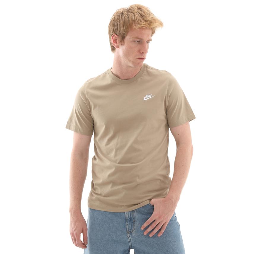 Nike M Nsw Club Tee Erkek T-Shirt Bej Nike M Nsw Club Tee Erkek T-Shirt Bej